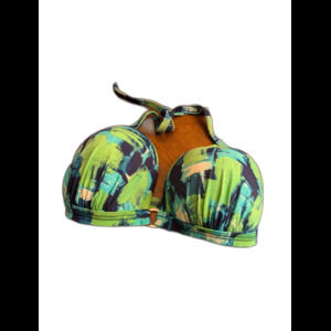 VENUS Green Abstract Bikini Top